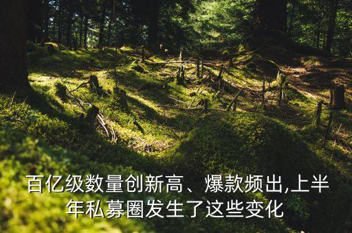  百億級數量創新高、爆款頻出,上半年私募圈發生了這些變化
