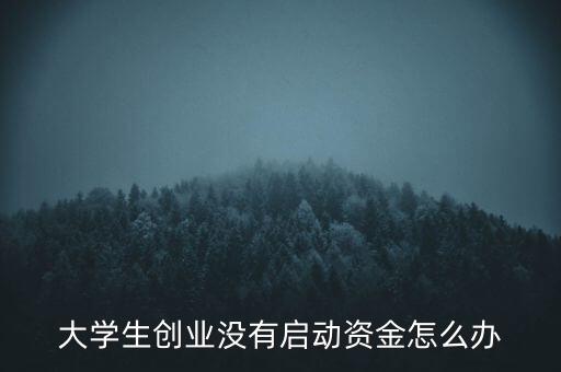 大學生創業沒有啟動資金怎么辦