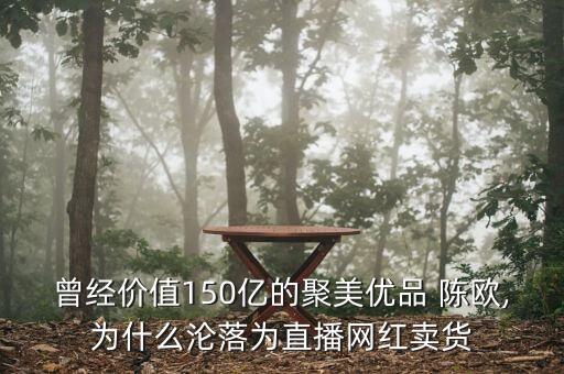 曾經價值150億的聚美優品 陳歐,為什么淪落為直播網紅賣貨