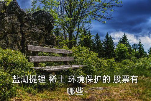 鹽湖提鋰 稀土 環境保護的 股票有哪些