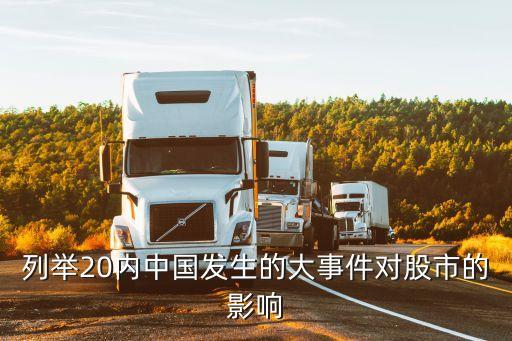 列舉20內中國發生的大事件對股市的影響
