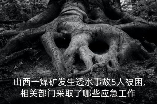  山西一煤礦發生透水事故5人被困,相關部門采取了哪些應急工作