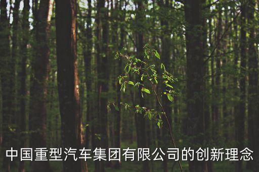 中國重型汽車集團有限公司的創新理念