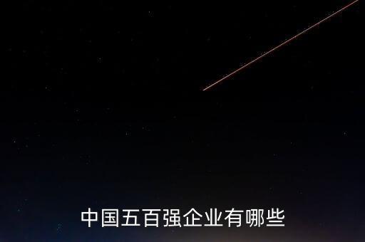 中國五百強企業有哪些