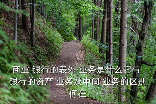 商業 銀行的表外 業務是什么它與 銀行的資產 業務及中間 業務的區別何在