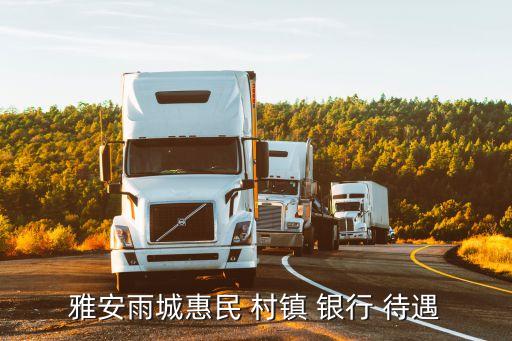 雅安雨城惠民 村鎮 銀行 待遇