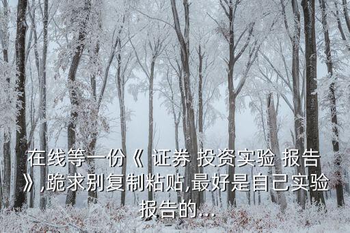 證券投資報告網站,大學生證券投資報告
