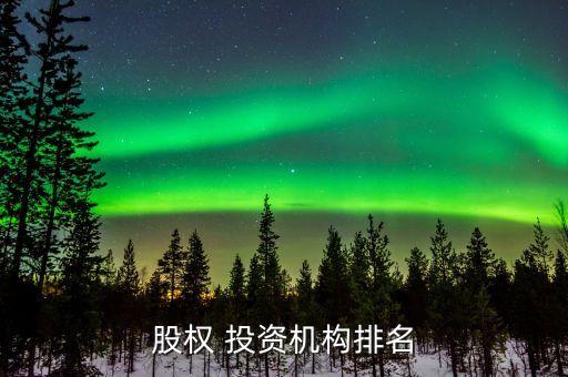 股權 投資機構排名