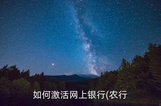 如何激活網上銀行(農行