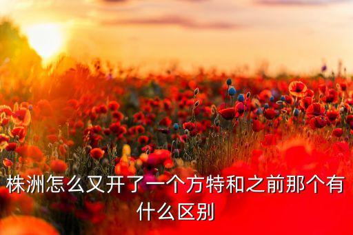 株洲怎么又開了一個方特和之前那個有什么區別