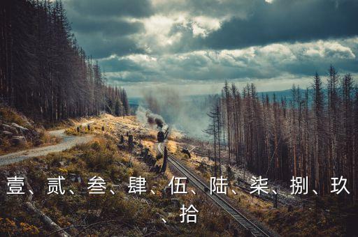 壹、貳、叁、肆、伍、陸、柒、捌、玖、拾
