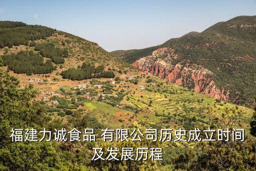 福建力誠食品 有限公司歷史成立時間及發展歷程