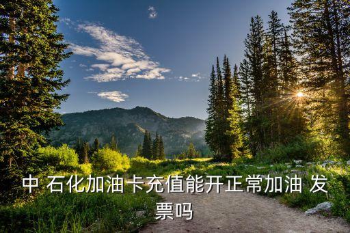 中 石化加油卡充值能開正常加油 發票嗎