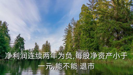 凈利潤連續兩年為負,每股凈資產小于一元,能不能 退市