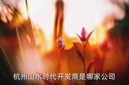 杭州山水時代開發商是哪家公司