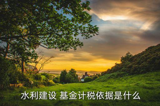  水利建設 基金計稅依據是什么