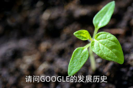 請問GOOGLE的發展歷史