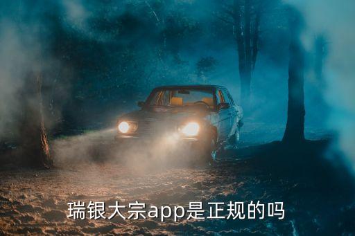 瑞銀大宗app是正規的嗎