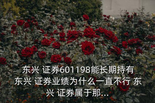  東興 證券601198能長期持有 東興 證券業績為什么一直不行 東興 證券屬于那...