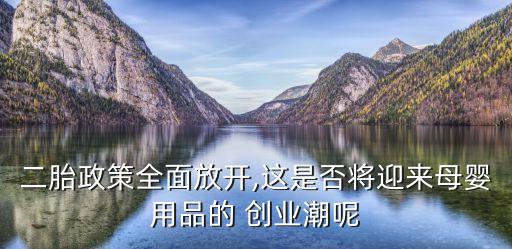 二胎政策全面放開,這是否將迎來母嬰用品的 創業潮呢