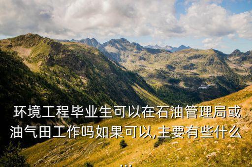  環境工程畢業生可以在石油管理局或油氣田工作嗎如果可以,主要有些什么...