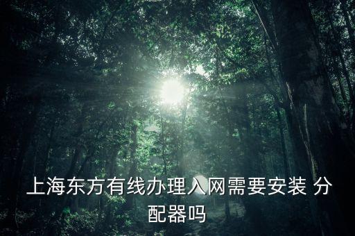  上海東方有線辦理入網需要安裝 分配器嗎