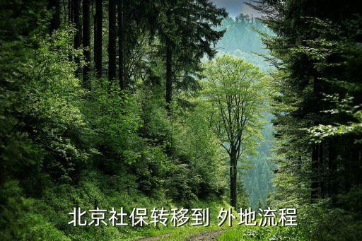  北京社保轉移到 外地流程