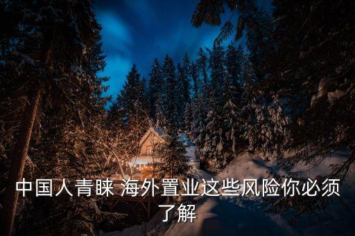 中國人青睞 海外置業這些風險你必須了解