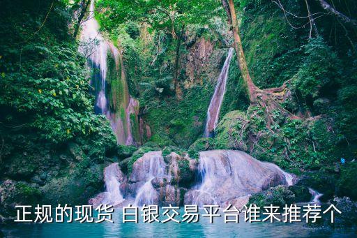 正規的現貨 白銀交易平臺誰來推薦個