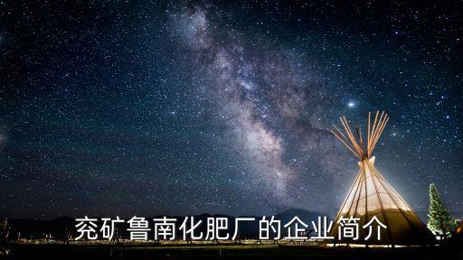 兗礦魯南化肥廠的企業簡介
