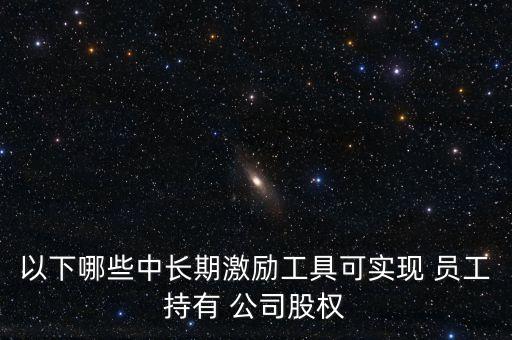 以下哪些中長期激勵工具可實現 員工持有 公司股權