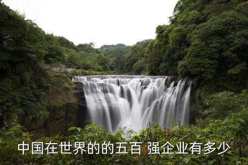中國在世界的的五百 強企業有多少