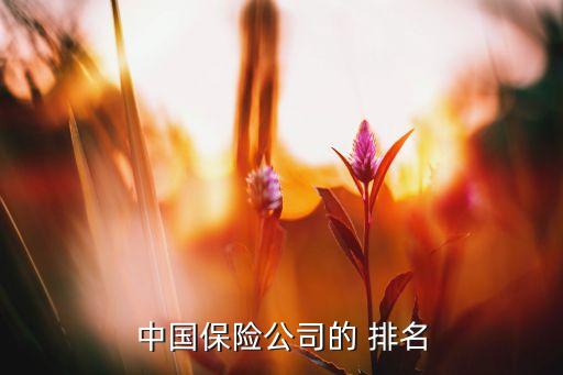 中國保險業2014年上半年業績排名