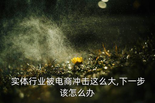  實體行業被電商沖擊這么大,下一步該怎么辦