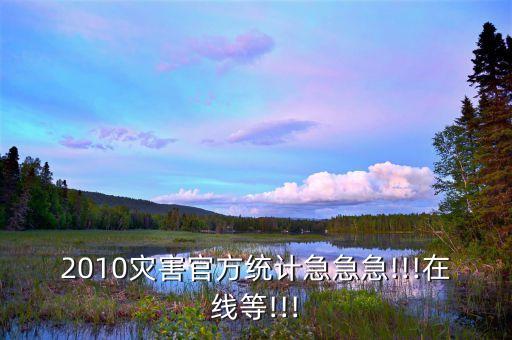 2010災害官方統計急急急!!!在線等!!!