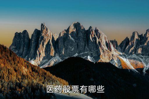  醫藥股票有哪些