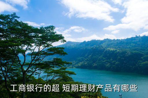 工商銀行的超 短期理財產品有哪些