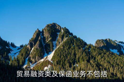 貿易融資類及保函業務不包括
