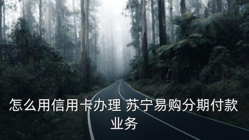 怎么用信用卡辦理 蘇寧易購分期付款業(yè)務
