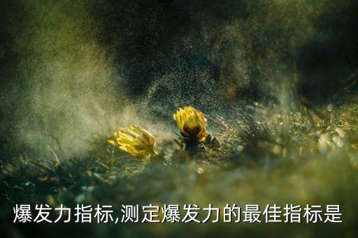 股票爆發力指標,測定爆發力的最佳指標是