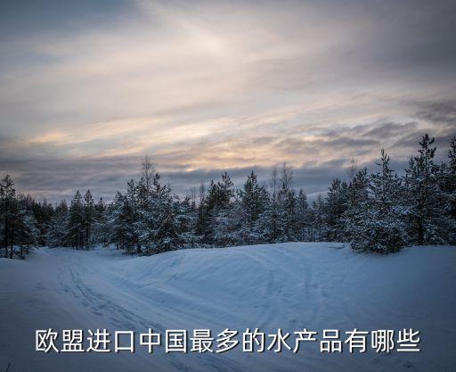 歐盟進口中國最多的水產品有哪些
