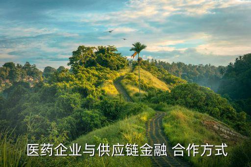  醫藥企業與供應鏈金融 合作方式