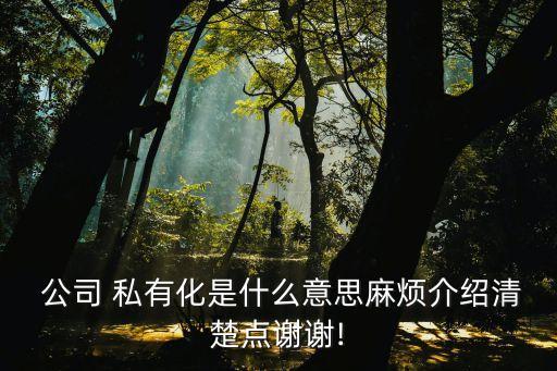 公司私有化員工股權,上市企業私有化對員工的影響