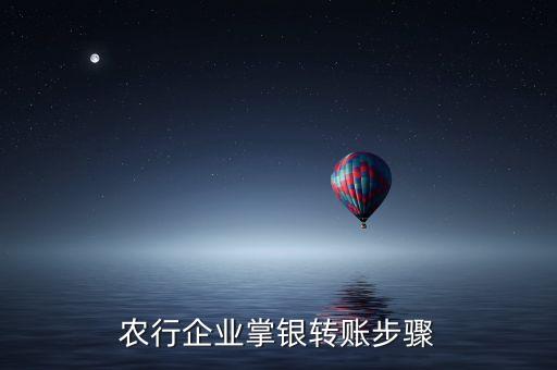 農行企業掌銀轉賬步驟