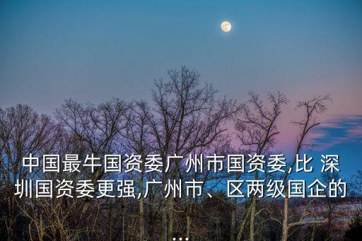中國最牛國資委廣州市國資委,比 深圳國資委更強,廣州市、區兩級國企的...