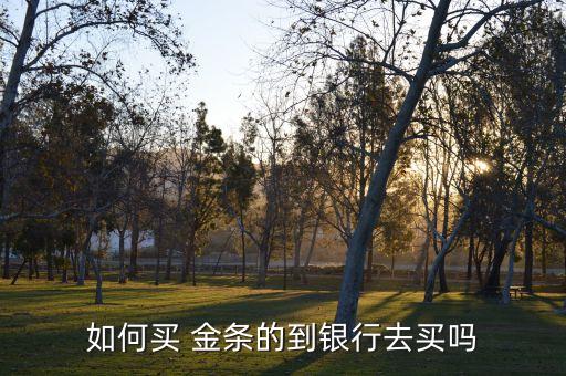 農業銀行金條回購