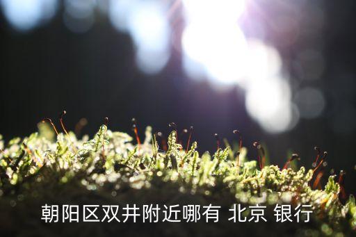 朝陽區雙井附近哪有 北京 銀行