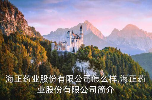 浙江海正藥業股份有限公司怎么樣,海正藥業股份有限公司簡介