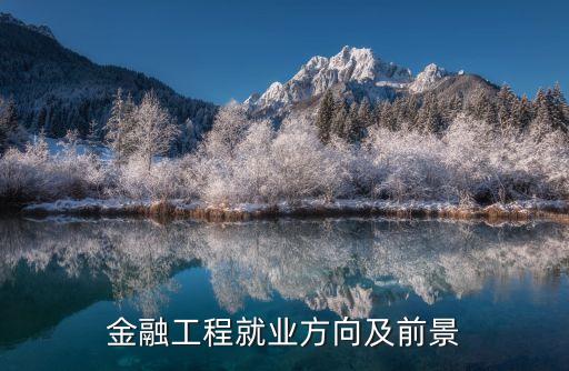 金融工程就業方向及前景