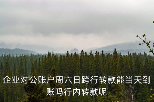 企業對公賬戶周六日跨行轉款能當天到賬嗎行內轉款呢